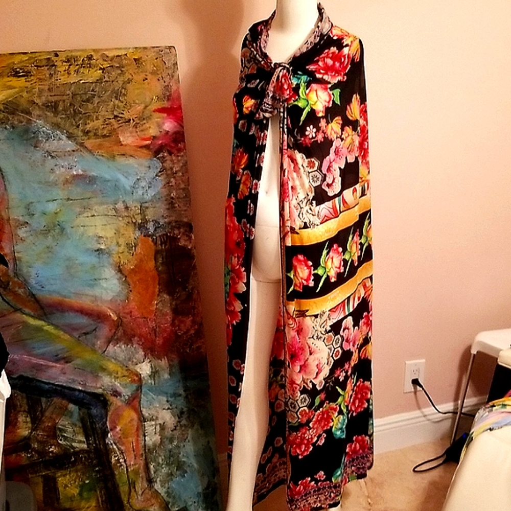CAMILLA PAINTED LAND LONG SORONG CONVERTS DRESS COLLECTIBLE unicorn 🦄 CAPE ALSO - Picture 8 of 17
